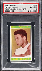 1967 Panini Campioni Dello Sport Boxing #451 Cassius Clay (Muhammad Ali) PSA NM-MT 8