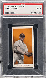 1910 E98 Anonymous "Set of 30" Fred Clarke PSA EX 5 - Orange Background
