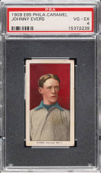 1909 E95 Philadelphia Caramel Johnny Evers PSA VG-EX 4