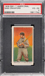 1909-1911 E90-1 American Caramel Sam Crawford PSA VG-EX 4