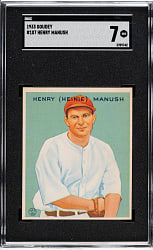 1933 R319 Goudey #107 Heinie Manush SGC NM 7