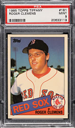 1985 Topps Tiffany #181 Roger Clemens Rookie PSA MINT 9