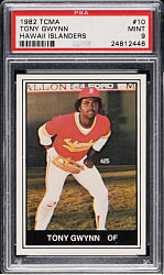 1982 TCMA Hawaii Islanders #10 Tony Gwynn PSA MINT 9 - Pre-Rookie!