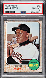 1968 Topps #50 Willie Mays PSA NM-MT 8