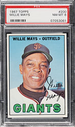 1967 Topps #200 Willie Mays PSA NM-MT 8