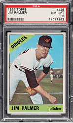 1966 Topps #126 Jim Palmer Rookie PSA NM-MT 8