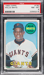 1969 Topps #190 Willie Mays PSA NM-MT 8