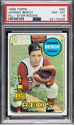 1969 Topps #95 Johnny Bench PSA NM-MT 8