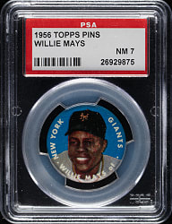1956 Topps Pins Willie Mays PSA NM 7