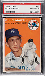 1954 Topps #13 Billy Martin PSA NM-MT 8
