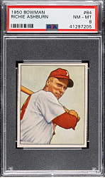 1950 Bowman #84 Richie Ashburn PSA NM-MT 8