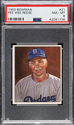 1950 Bowman #21 Pee Wee Reese PSA NM-MT 8