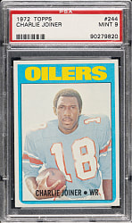1972 Topps Football #244 Charlie Joiner Rookie PSA MINT 9