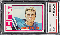 1972 Topps Football #93 Ted Hendricks Rookie PSA MINT 9