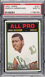 1974 Topps Football #121 Harold Carmichael Rookie PSA MINT 9