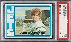 1972 Topps Football #13 John Riggins Rookie PSA MINT 9
