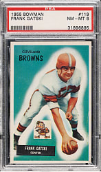 1955 Bowman Football #119 Frank Gatski Rookie PSA NM-MT 8