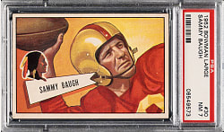 1952 Bowman Large Football #30 Sammy Baugh PSA NM 7