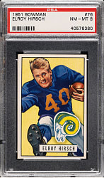 1951 Bowman Football #76 Elroy Hirsch PSA NM-MT 8