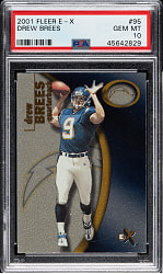 2001 Fleer E-X #95 Drew Brees Rookie #707/1,000 PSA GEM MINT 10