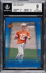 2000 Upper Deck Football #254 Tom Brady Rookie BGS MINT 9