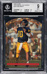 2000 Ultra Gold Medallion Football #234 Tom Brady Rookie BGS MINT 9