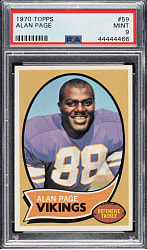 1970 Topps Football #59 Alan Page Rookie PSA MINT 9