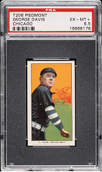 1909-1911 T206 White Border George Davis PSA EX-MT+ 6.5