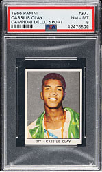 1966 Panini Campioni Dello Sport Boxing #377 Cassius Clay (Muhammad Ali) PSA NM-MT 8