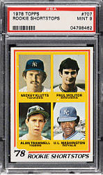 1978 Topps #707 Paul Molitor and Alan Trammell Rookie PSA MINT 9