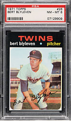 1971 Topps #26 Bert Blyleven Rookie PSA NM-MT 8