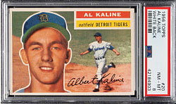 1956 Topps #20 Al Kaline White Back PSA NM-MT 8