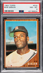 1962 Topps #530 Bob Gibson PSA NM-MT 8