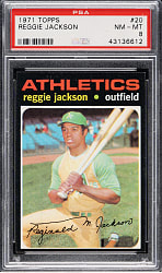 1971 Topps #20 Reggie Jackson PSA NM-MT 8