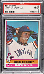 1976 Topps #98 Dennis Eckersley Rookie PSA MINT 9
