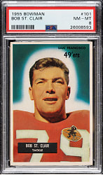1955 Bowman Football #101 Bob St. Clair Rookie PSA NM-MT 8