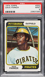 1974 Topps #252 Dave Parker Rookie PSA MINT 9