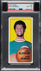 1970-1971 Topps Basketball #75 Lew Alcindor PSA NM-MT 8
