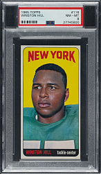 1965 Topps Football #116 Winston Hill Rookie PSA NM-MT 8