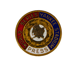 1937 New York Yankees World Series Press Pin
