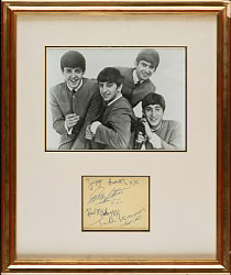 Circa 1963 The Beatles Signed Album Page in Framed Display - JSA