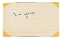 Honus Wagner Signed Index Card - JSA