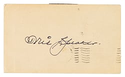 1956 Tris Speaker Signed Government Postcard - JSA