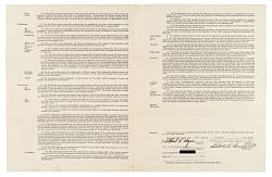 1948 Albert Kozar Washington Senators Player Contract Signed by Clark Griffith
