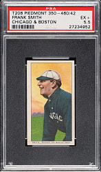 1909-1911 T206 White Border Frank Smith Chicago & Boston PSA EX+ 5.5 - Piedmont "Factory 42" Back - 1 of 1 - Highest Graded!