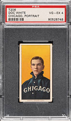 1909-1911 T206 White Border Doc White Portrait PSA VG-EX 4 - Brown Hindu Back