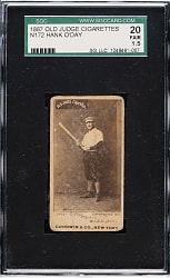 1887 N172 Old Judge Hank O'Day SGC FAIR 20
