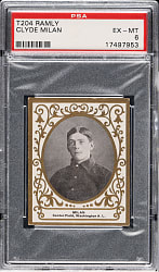 1909 T204 Ramly Tobacco Clyde Milan PSA EX-MT 6