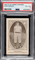 1922 E120 American Caramel Leon Goslin PSA VG-EX 4
