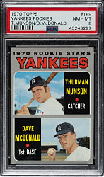 1970 Topps #189 Thurman Munson Rookie PSA NM-MT 8